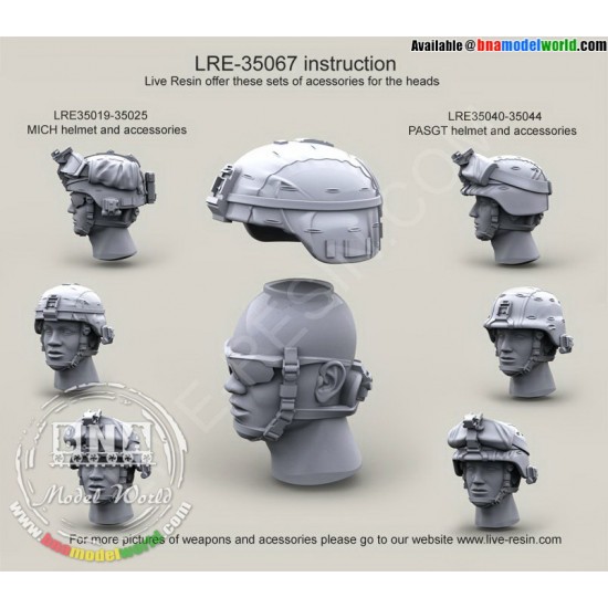 1/35 US Army Modern Heads with ESS Crossbow Goggles