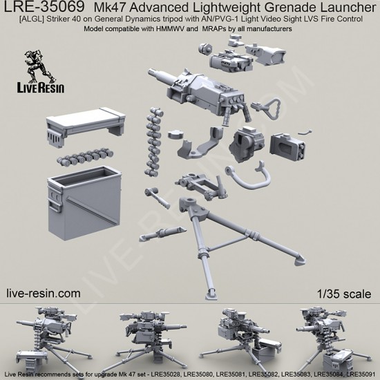 1/35 Mk47 Advanced Lightweight Grenade Launcher/ALGL Striker40 on General Dynamics Tripod 1/35 Mk47 Advanced Lightweight Grenade Launcher/ALGL Striker40 on General Dynamics Tripod