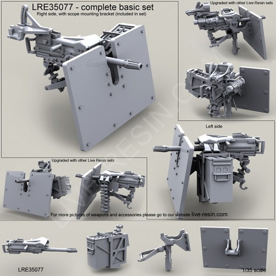 1/35 MK19-3 40mm Grenade Machine Gun on MK93 Mount w/Bearing Sleeve Pedestal&SAG Shield 1/35 MK19-3 40mm Grenade Machine Gun on MK93 Mount w/Bearing Sleeve Pedestal&SAG Shield