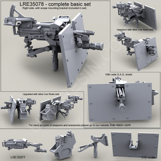 1/35 MK19-3 40mm Grenade Machine Gun on MK93 Mount,Pedestal&Wide SAG Shield&CSWL 1/35 MK19-3 40mm Grenade Machine Gun on MK93 Mount,Pedestal&Wide SAG Shield&CSWL