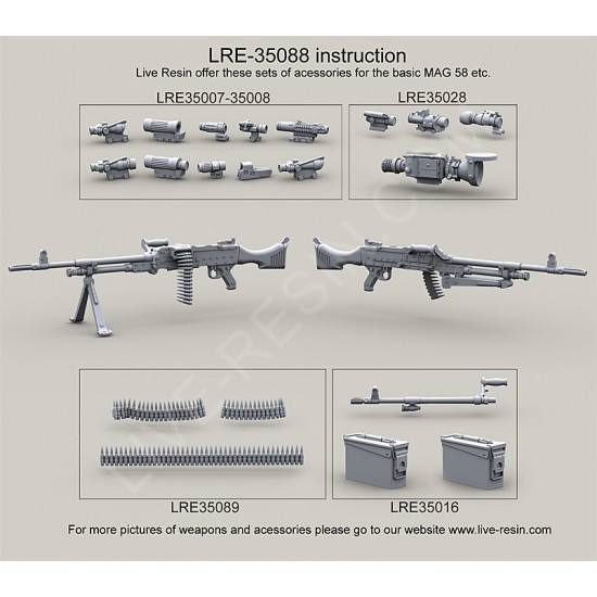 1/35 MAG 58 GSMG (General Support Machine Gun), L7A2 GPMG (General Purpose MG), C6 GPMG 1/35 MAG 58 GSMG (General Support Machine Gun), L7A2 GPMG (General Purpose MG), C6 GPMG