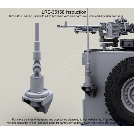 1/35 SINCGARS VHF Antenna AS-3900/VRC (30-88 Mhz) with Base Matching Unit 5pcs 1/35 SINCGARS VHF Antenna AS-3900/VRC (30-88 Mhz) with Base Matching Unit 5pcs