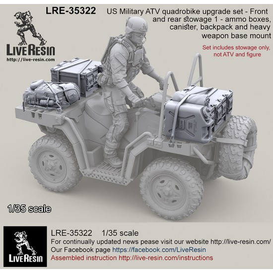 1/35 US Quadrobike Upgrade set - Front & Rear Stowage Vol.1: Ammo Boxes, Mount and more
