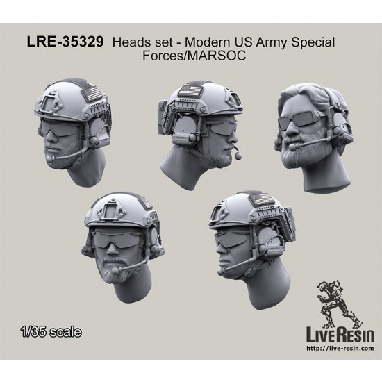 1/35 Heads set - Modern US Army Special Forces/MARSOC 1/35 Heads set - Modern US Army Special Forces/MARSOC