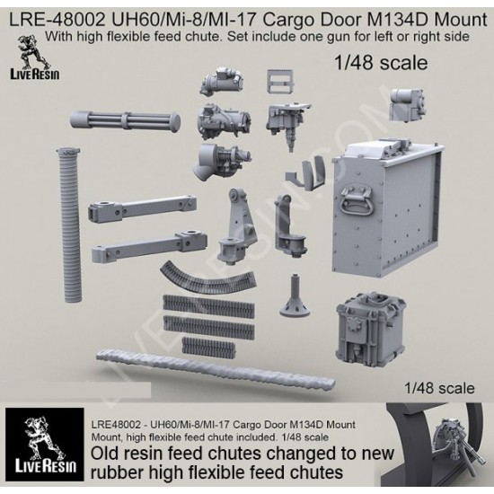 1/48 UH60/Mi-8/MI-17 Cargo Door M134D Mount 1/48 UH60/Mi-8/MI-17 Cargo Door M134D Mount