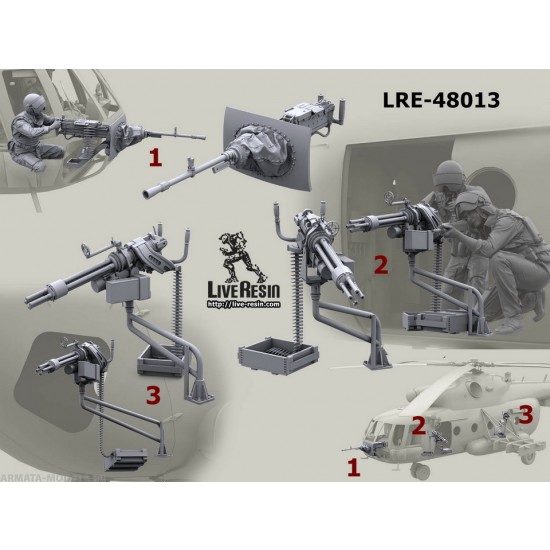 1/48 Alternative Universe Weapons for Mi-8 Helicopter - GShS Machinrguns 1/48 Alternative Universe Weapons for Mi-8 Helicopter - GShS Machinrguns