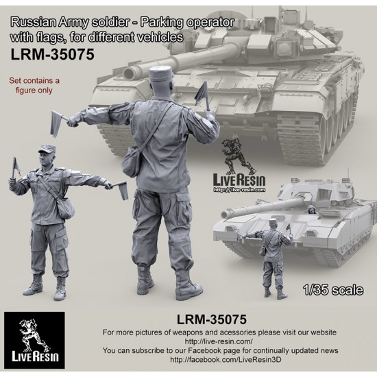 1/35 Russian Soldier - Parking Operator with Flags 1/35 Russian Soldier - Parking Operator with Flags