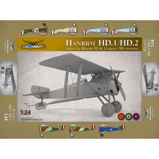 1/24 Hanriot HD.1 / HD.2 with Le Rhone 9J & Clerget 9B Engine (3D-printed kit) 1/24 Hanriot HD.1 / HD.2 with Le Rhone 9J & Clerget 9B Engine (3D-printed kit)