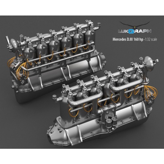 1/32 Mercedes DIII Engine 160hp Engine 1/32 Mercedes DIII Engine 160hp Engine
