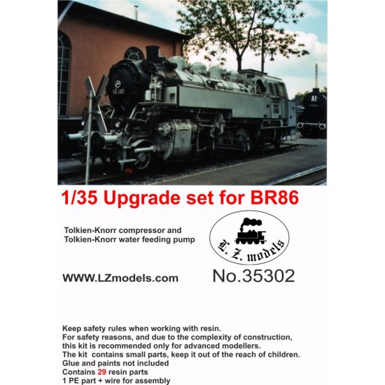 1/35 BR86 Locomotive Upgrade Set Vol.1 (Tolkien-Knorr Compressor& Pump) for Trumpeter kit 1/35 BR86 Locomotive Upgrade Set Vol.1 (Tolkien-Knorr Compressor& Pump) for Trumpeter kit