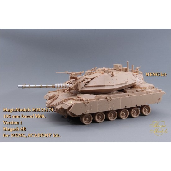 1/35 Magach 6B 105mm Barrel M68 Version. 1 for Meng/Academy kits 1/35 Magach 6B 105mm Barrel M68 Version. 1 for Meng/Academy kits