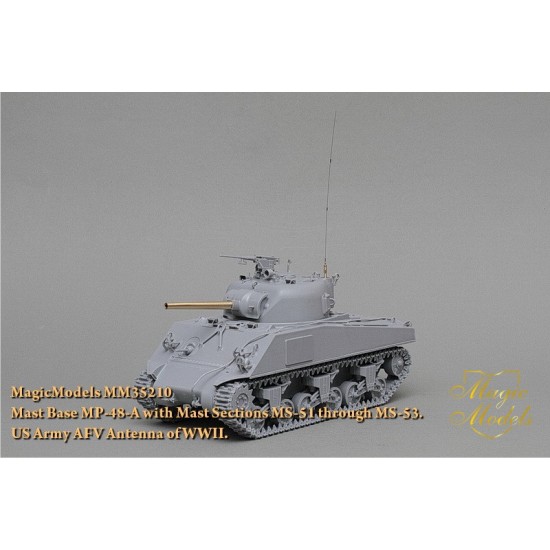 1/35 WWII US AFV Antenna Mast Base MP-48-A with Mast Sections MS-51 - 53 1/35 WWII US AFV Antenna Mast Base MP-48-A with Mast Sections MS-51 - 53