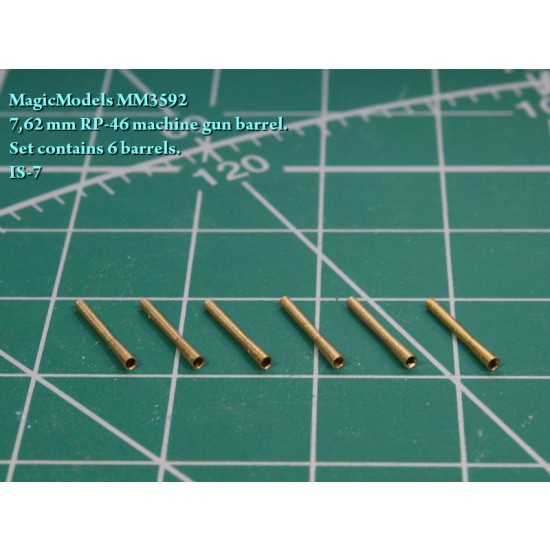 1/35 7.62mm RP-46 Machine Gun Barrel IS-7 Set (6pcs) 1931-50 1/35 7.62mm RP-46 Machine Gun Barrel IS-7 Set (6pcs) 1931-50