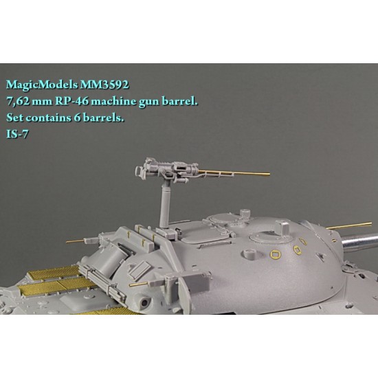 1/35 7.62mm RP-46 Machine Gun Barrel IS-7 Set (6pcs) 1931-50 1/35 7.62mm RP-46 Machine Gun Barrel IS-7 Set (6pcs) 1931-50