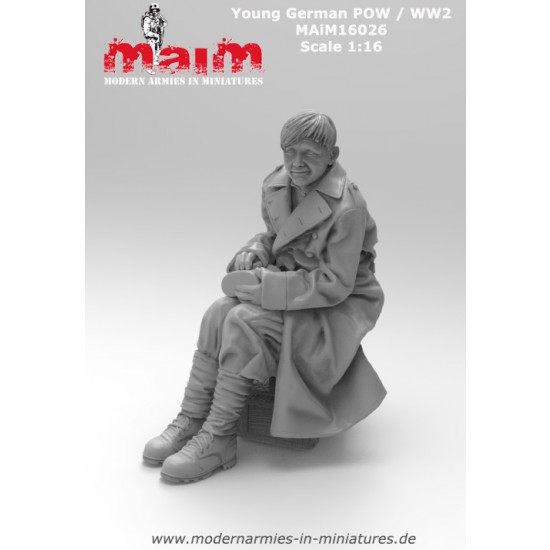 1/16 WWII German Young Pow (1 figure,3D printed soft resin) 1/16 WWII German Young Pow (1 figure,3D printed soft resin)