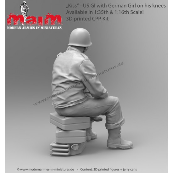 1/16 Kiss - US Gi With German Girl On His Knees (2 figures,3D printed soft resin) 1/16 Kiss - US Gi With German Girl On His Knees (2 figures,3D printed soft resin)