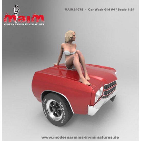 1/24 Car Wash Girl Sitting Vol.4 (1 figure, 3D printed soft resin) 1/24 Car Wash Girl Sitting Vol.4 (1 figure, 3D printed soft resin)