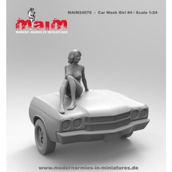 1/24 Car Wash Girl Sitting Vol.4 (1 figure, 3D printed soft resin) 1/24 Car Wash Girl Sitting Vol.4 (1 figure, 3D printed soft resin)