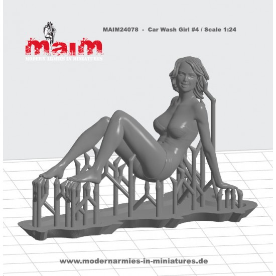 1/24 Car Wash Girl Sitting Vol.4 (1 figure, 3D printed soft resin) 1/24 Car Wash Girl Sitting Vol.4 (1 figure, 3D printed soft resin)