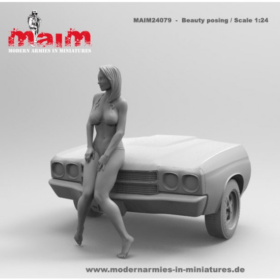 1/24 Car Wash Girl Leaning Vol.5 (1 figure, 3D printed soft resin) 1/24 Car Wash Girl Leaning Vol.5 (1 figure, 3D printed soft resin)