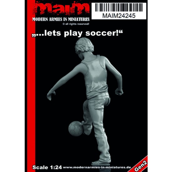 1/24 Lets Play Soccer - Boy with Ball