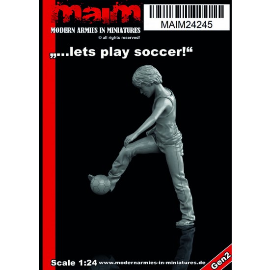 1/24 Lets Play Soccer - Boy with Ball