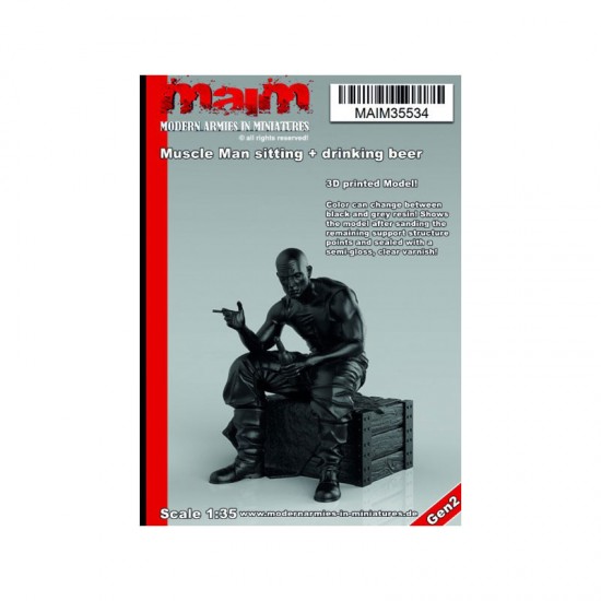 1/35 Muscle Man Sitting + Drinking Beer 1/35 Muscle Man Sitting + Drinking Beer