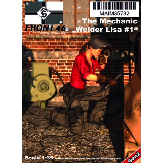 1/35 Welder Girl (without Helmet) with Welding Machine 1/35 Welder Girl (without Helmet) with Welding Machine