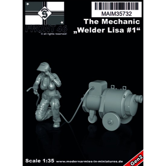 1/35 Welder Girl (without Helmet) with Welding Machine 1/35 Welder Girl (without Helmet) with Welding Machine