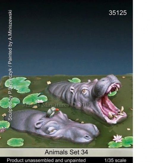 1/35 Animal Set #34 - Hippos 1/35 Animal Set #34 - Hippos