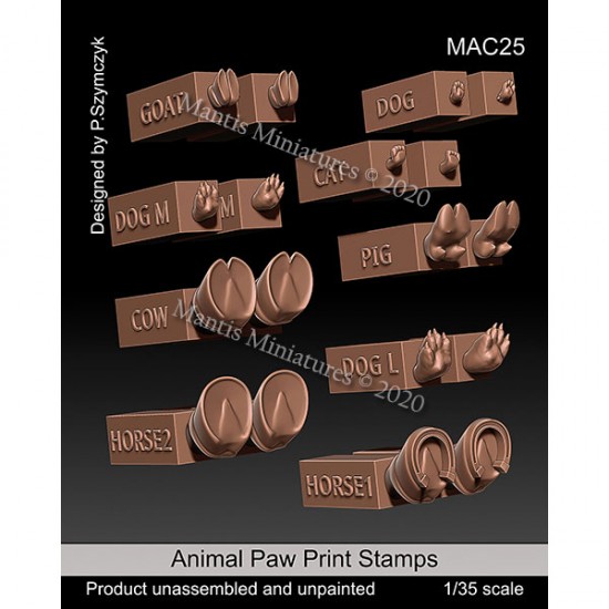 1/35 Animal Paw Print Stamps 1/35 Animal Paw Print Stamps