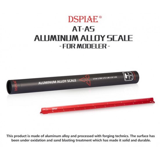 Aluminum Alloy Scale Ruler for Modellers (1/144, 1/100, 1/72, 1/48, 1/35, 1/24) Aluminum Alloy Scale Ruler for Modellers (1/144, 1/100, 1/72, 1/48, 1/35, 1/24)