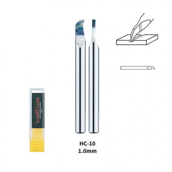 1.0mm Tungsten Steel Hook Broach (Scriber) Shank Dia: 3.175mm 1.0mm Tungsten Steel Hook Broach (Scriber) Shank Dia: 3.175mm