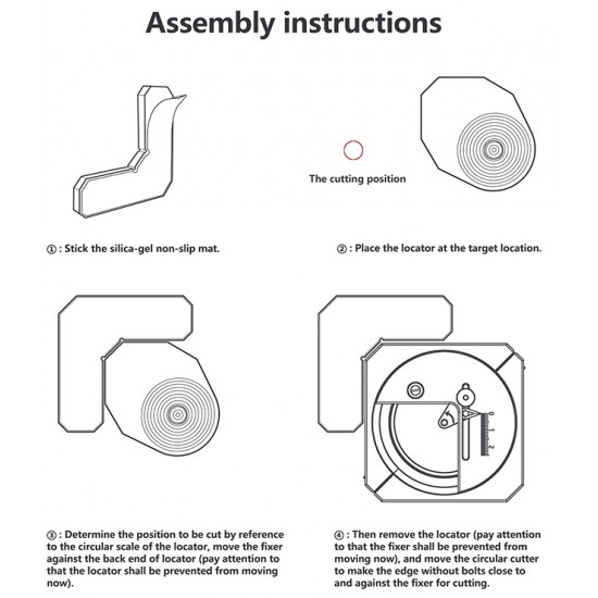 Stepless Adjustment Circular Cutter Locator Stepless Adjustment Circular Cutter Locator