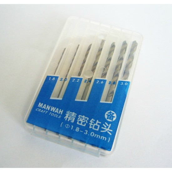 High Speed Steel Drill Bits (2.0mm - 3.0mm; 7pcs) High Speed Steel Drill Bits (2.0mm - 3.0mm; 7pcs)