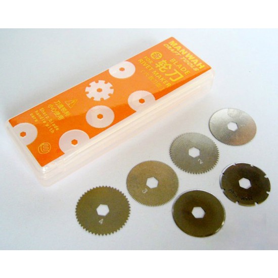 High-Carbon Steel Rivet Maker Blades (2x 6 Types) High-Carbon Steel Rivet Maker Blades (2x 6 Types)