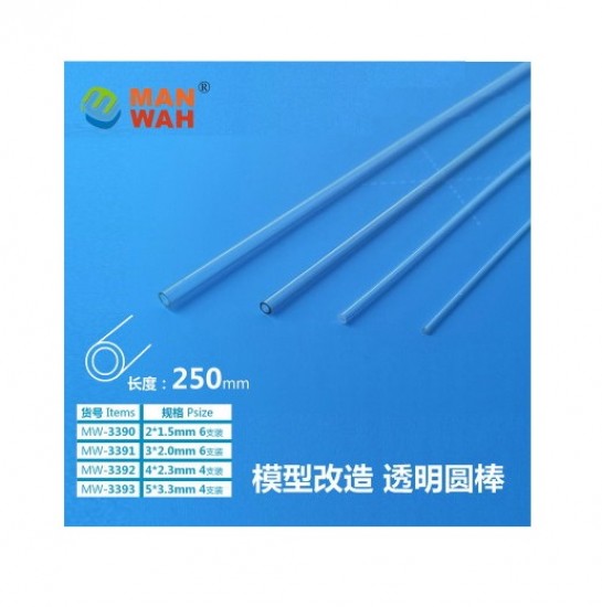 ABS Plastic Transparent Pipes (3 x 2.0 x 250mm, 6pcs) ABS Plastic Transparent Pipes (3 x 2.0 x 250mm, 6pcs)