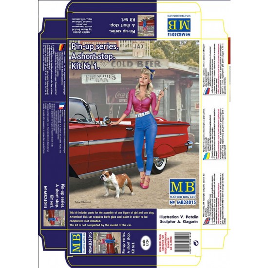 1/24 Pin-Up Series - A Short Stop kit No.1 (1 Female Figure + 1 Dog) 1/24 Pin-Up Series - A Short Stop kit No.1 (1 Female Figure + 1 Dog)