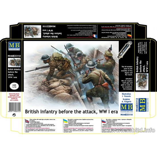 1/35 WWI British Infantry Before the Attack (5 figures) 1/35 WWI British Infantry Before the Attack (5 figures)