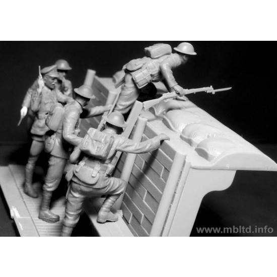 1/35 WWI British Infantry Before the Attack (5 figures) 1/35 WWI British Infantry Before the Attack (5 figures)