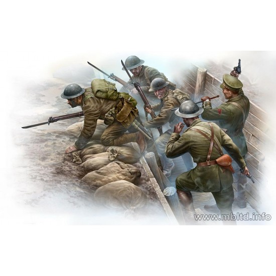 1/35 WWI British Infantry Before the Attack (5 figures) 1/35 WWI British Infantry Before the Attack (5 figures)