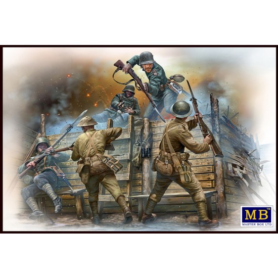 1/35 WWI German and British Infantrymen Hand-to-Hand Fight (5 Figures) 1/35 WWI German and British Infantrymen Hand-to-Hand Fight (5 Figures)