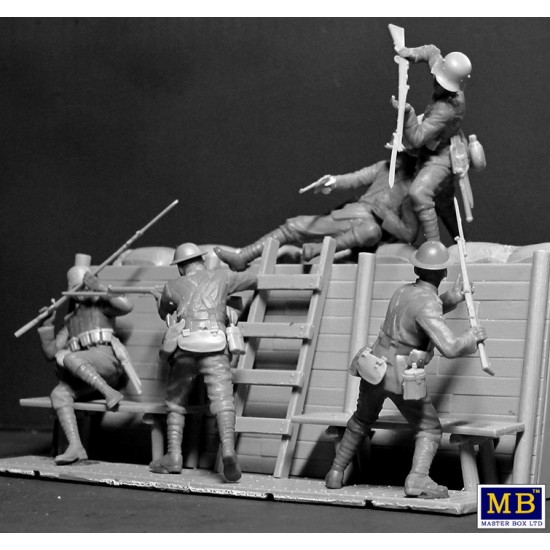 1/35 WWI German and British Infantrymen Hand-to-Hand Fight (5 Figures) 1/35 WWI German and British Infantrymen Hand-to-Hand Fight (5 Figures)