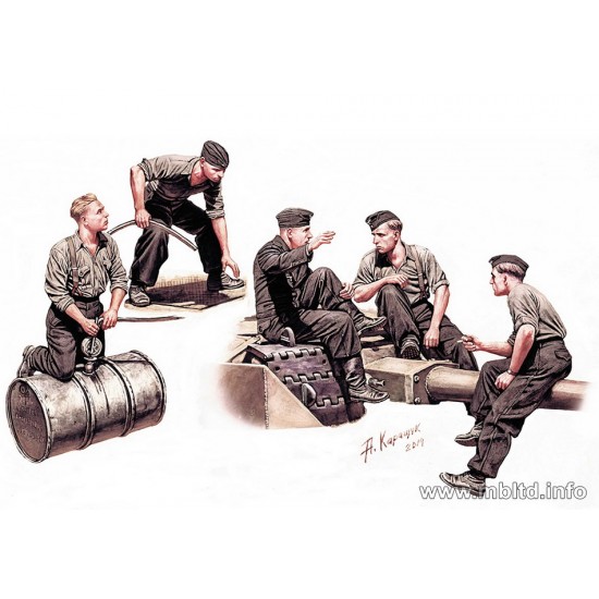 1/35 WWII German Tankmen (5 figures) 1/35 WWII German Tankmen (5 figures)