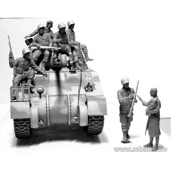 1/35 The 101st Light Company US Paratroopers & British Tankman in France 1944 (9 Figures) 1/35 The 101st Light Company US Paratroopers & British Tankman in France 1944 (9 Figures)