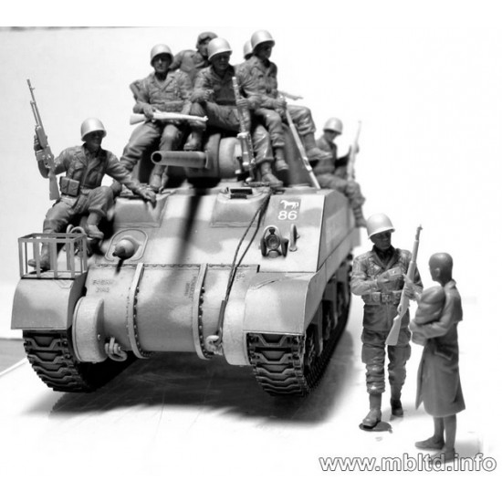 1/35 The 101st Light Company US Paratroopers & British Tankman in France 1944 (9 Figures) 1/35 The 101st Light Company US Paratroopers & British Tankman in France 1944 (9 Figures)