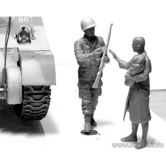 1/35 The 101st Light Company US Paratroopers & British Tankman in France 1944 (9 Figures) 1/35 The 101st Light Company US Paratroopers & British Tankman in France 1944 (9 Figures)