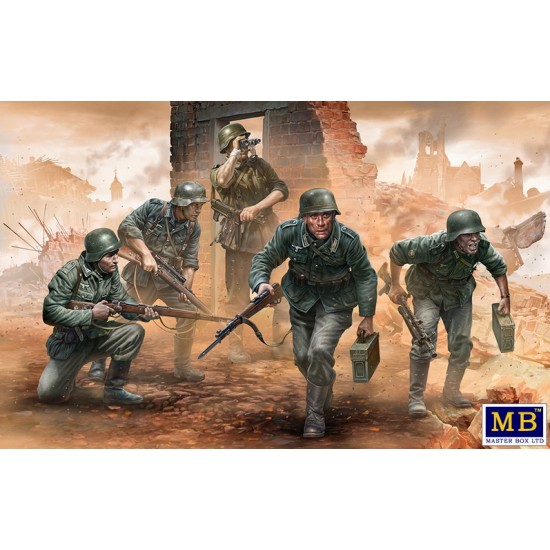 1/35 WWII German Infantry in Early Period (5 Figures) 1/35 WWII German Infantry in Early Period (5 Figures)