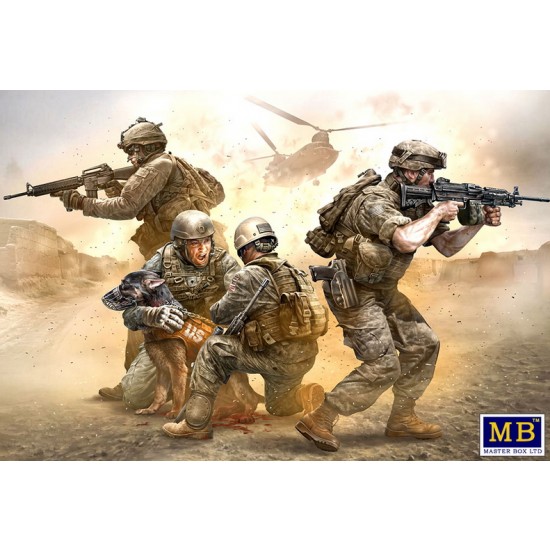 1/35 No Soldier Left Behind - MWD Down (4 Figures+1 Dog) 1/35 No Soldier Left Behind - MWD Down (4 Figures+1 Dog)