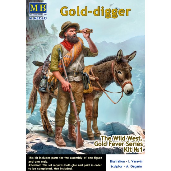 1/35 The Wild West Gold Fever - Gold-digger (1 figure and 1 mule) 1/35 The Wild West Gold Fever - Gold-digger (1 figure and 1 mule)